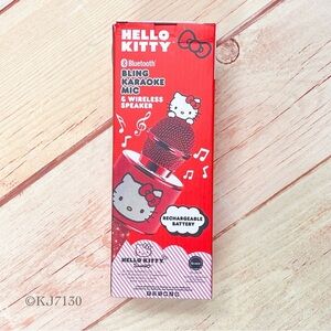 Sanrio Hello Kitty Bluetooth Bling Karaoke Microphone Wireless Speaker USB NEW